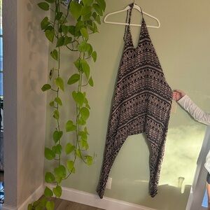 Stylish Black and Cream Jumpsuit